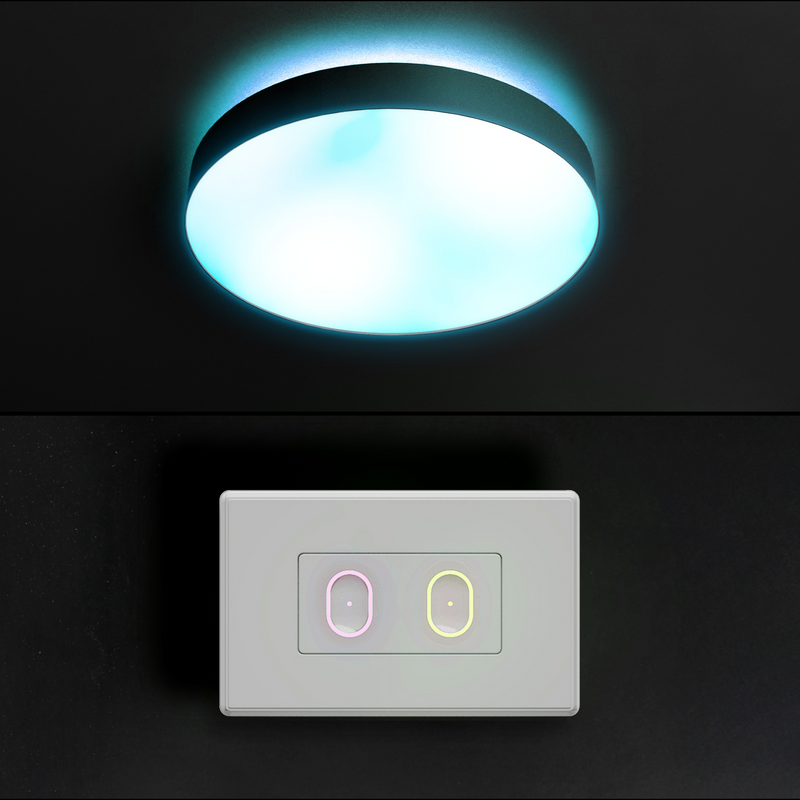 LIFX SuperColor 15" Ceiling Light Black Trim + 2 Button Switch Bundle