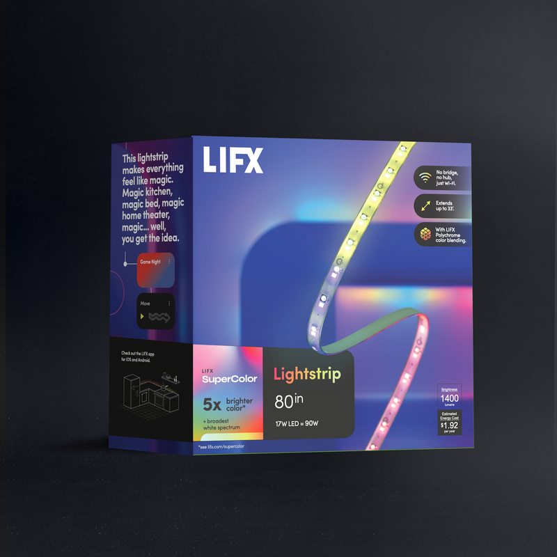 LIFX SuperColor 80" Lightstrip Kit - 1400 Lumens