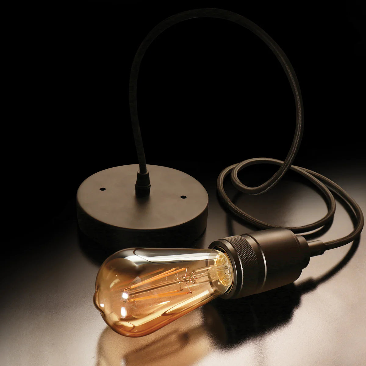Industrial Ceiling Pendant (Black)