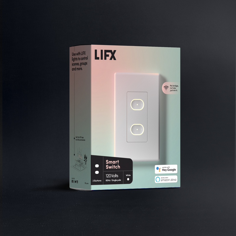 LIFX Smart Switch 2 Button White - Plastic