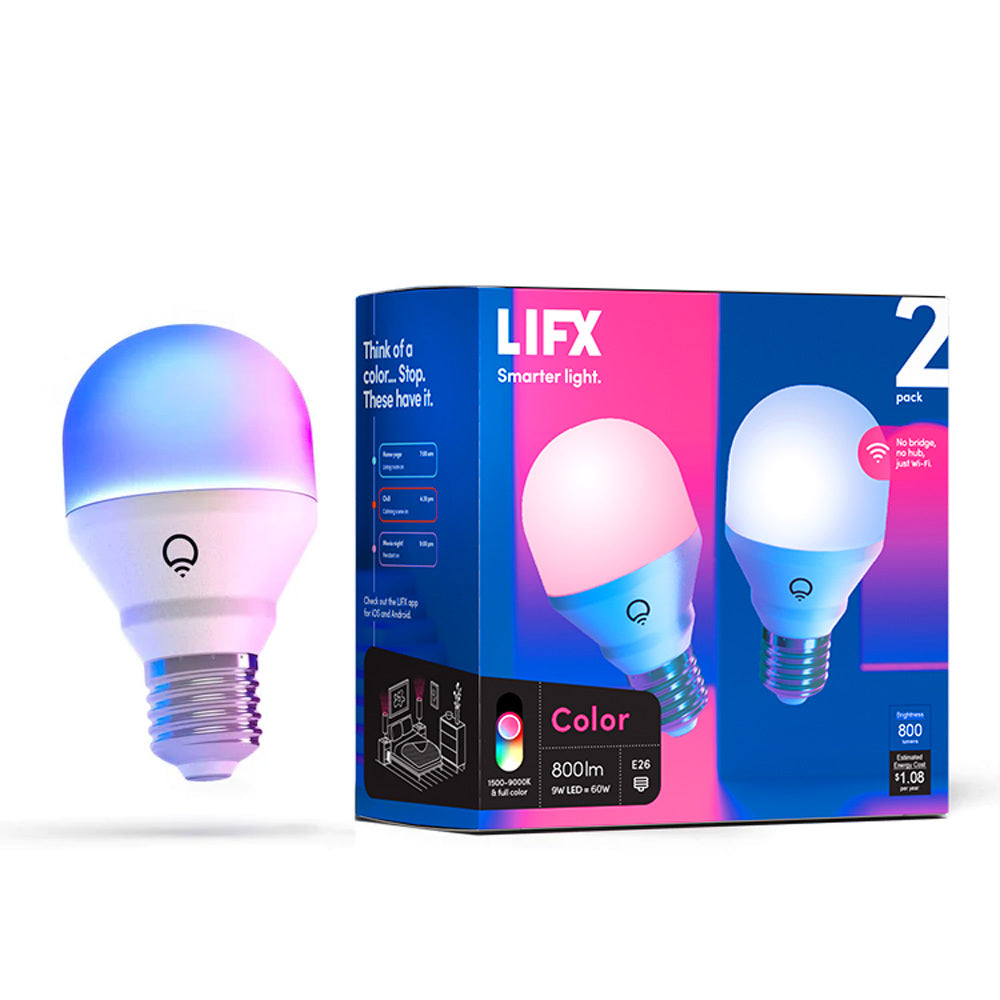 LIFX Color E26 2 Pack 800 Lumens