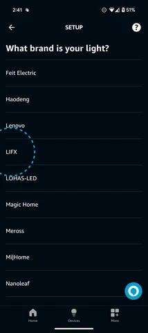 Brand list with LIFX