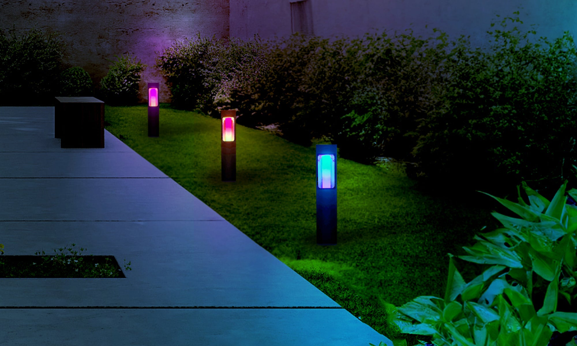 LIFX Outdoor SuperColor Path Light Square - 500 Lumens | LIFX