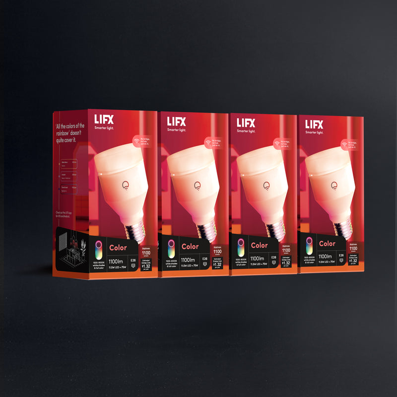 LIFX A19 Smart Light 4-Pack - HomeKit