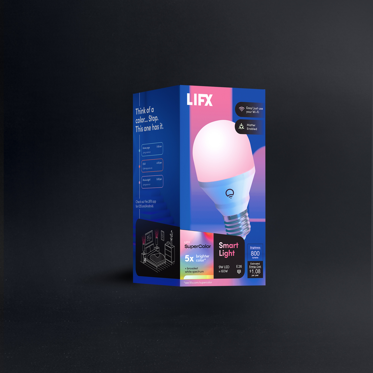 LIFX SuperColor Smart Light 1-Pack - 800 Lumens