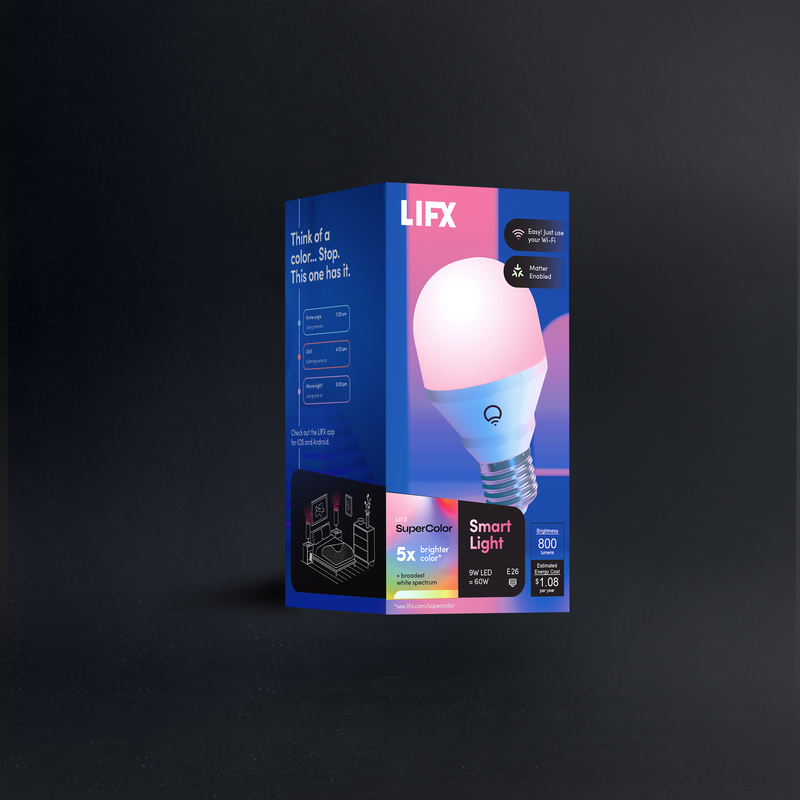 LIFX SuperColor Smart Light 1-Pack - 800 Lumens