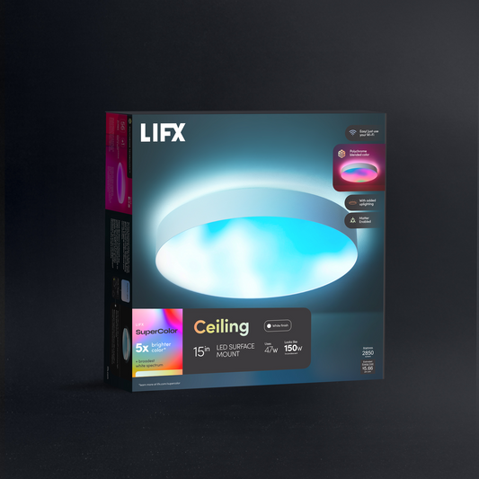 LIFX SuperColor 15" Ceiling Light White Trim - 2850 Lumens