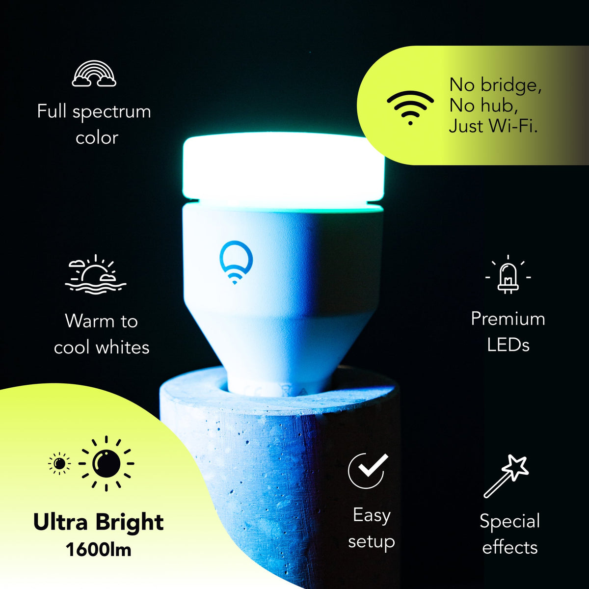 LIFX SuperColor Smart Light 1-Pack - 1600 Lumens