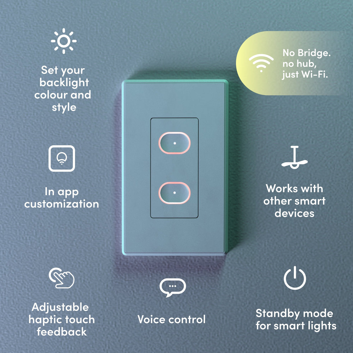 LIFX Smart Switch 2 Button White - Plastic