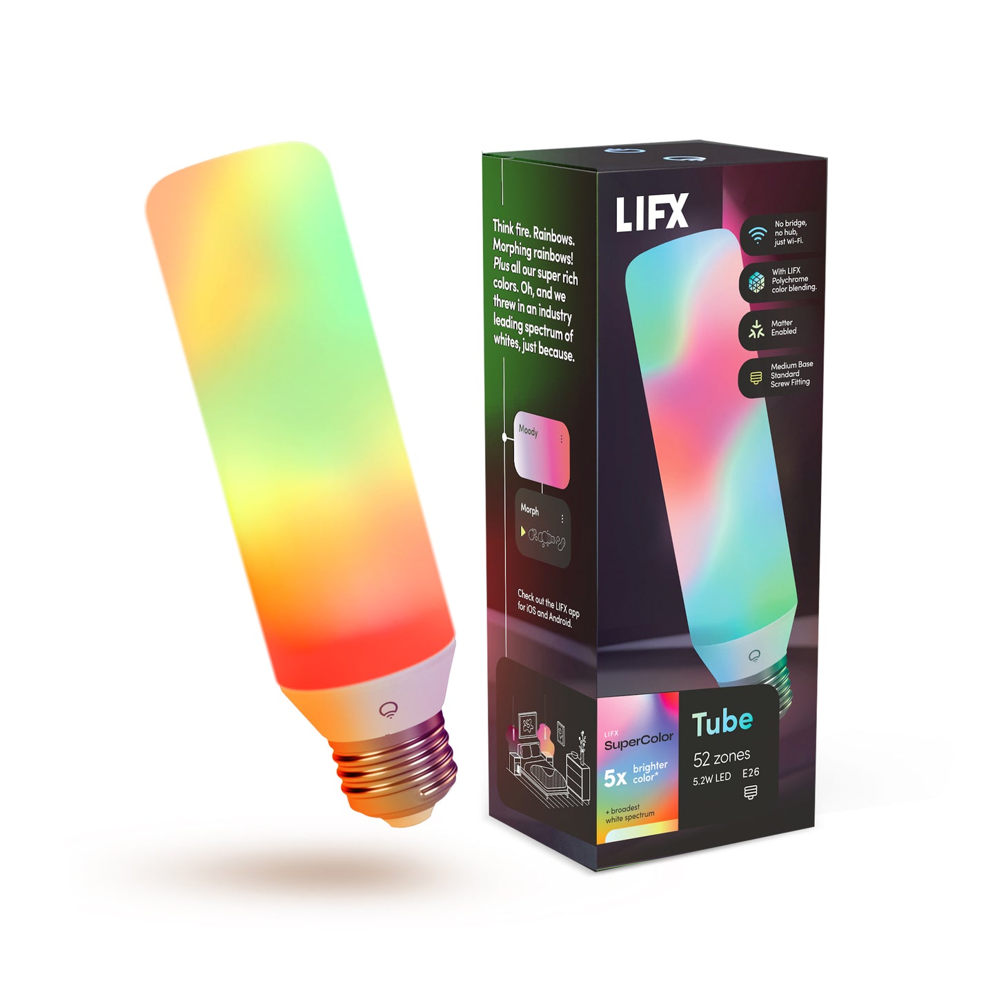 Polychrome Tube T10 E26 Smart Light – LIFX