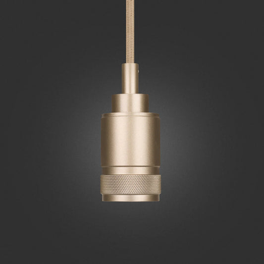 Industrial Plug-in or Hardwired Pendant (Gold)