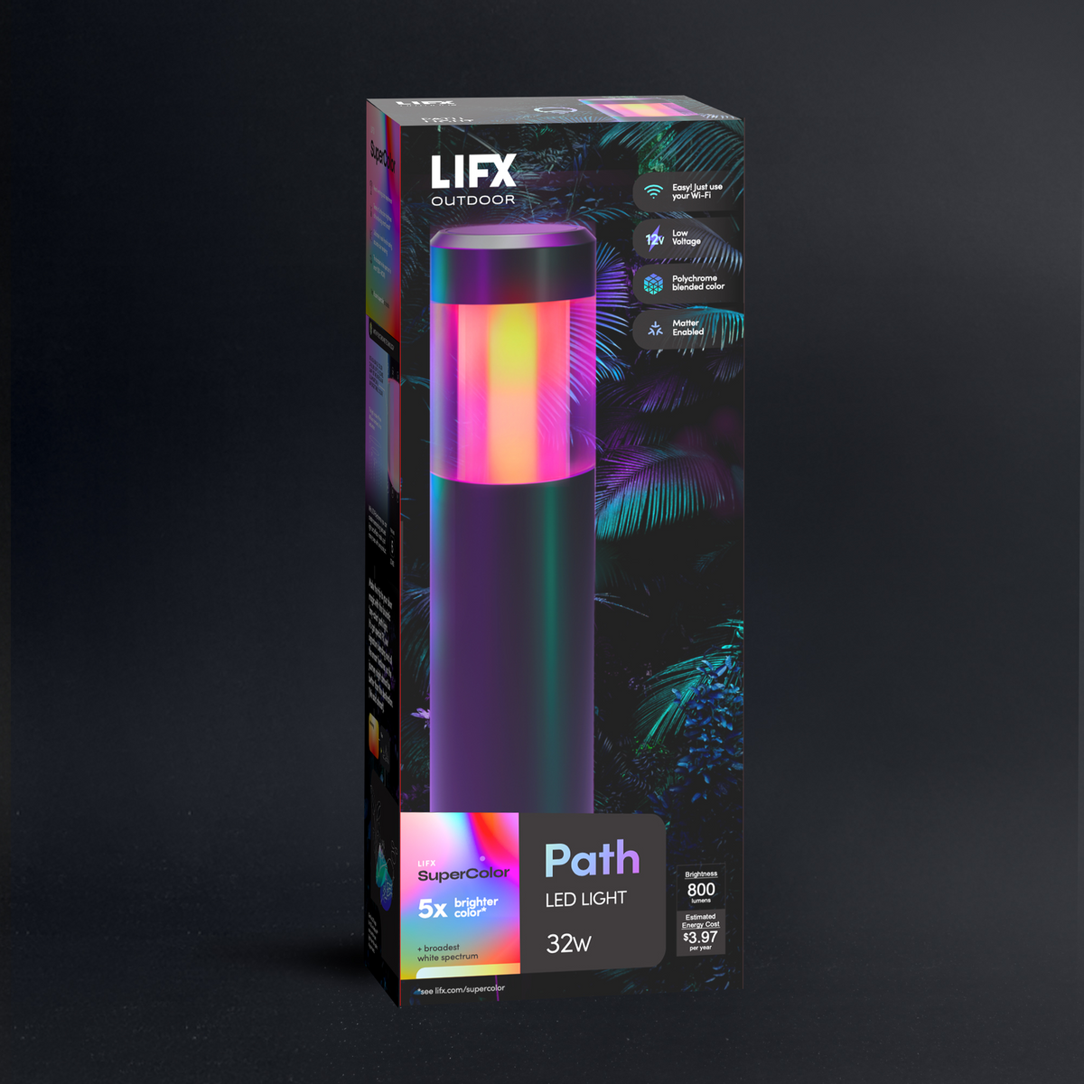 LIFX Outdoor SuperColor Path Light Round - 800 Lumens