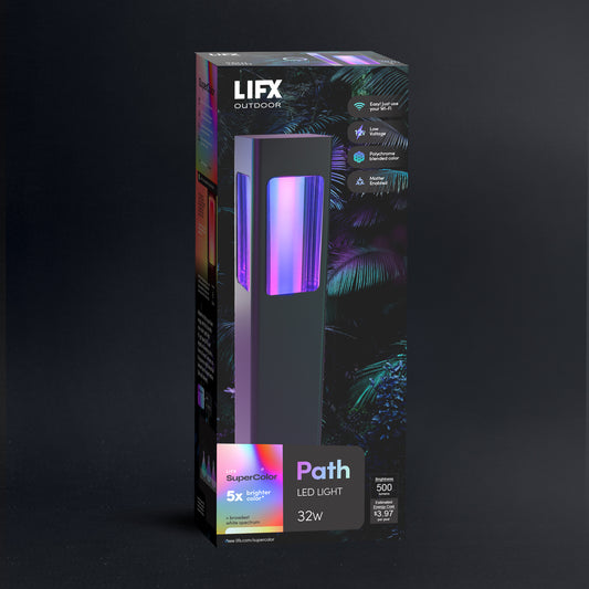 LIFX Outdoor SuperColor Path Light Square - 500 Lumens