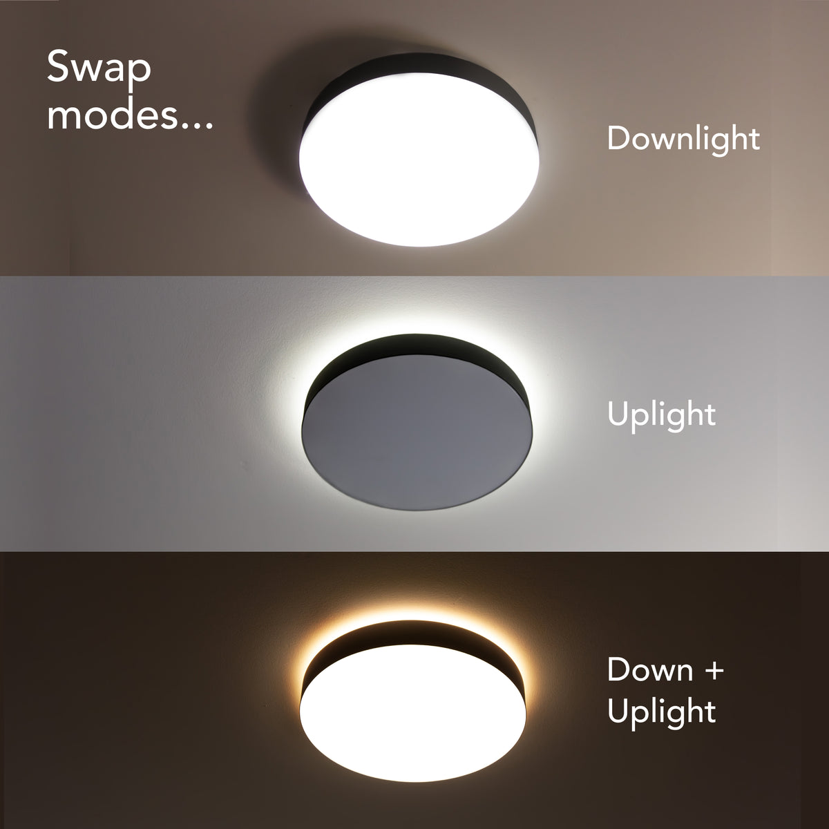 LIFX SuperColor 13" Ceiling Black Trim - 2000 Lumens