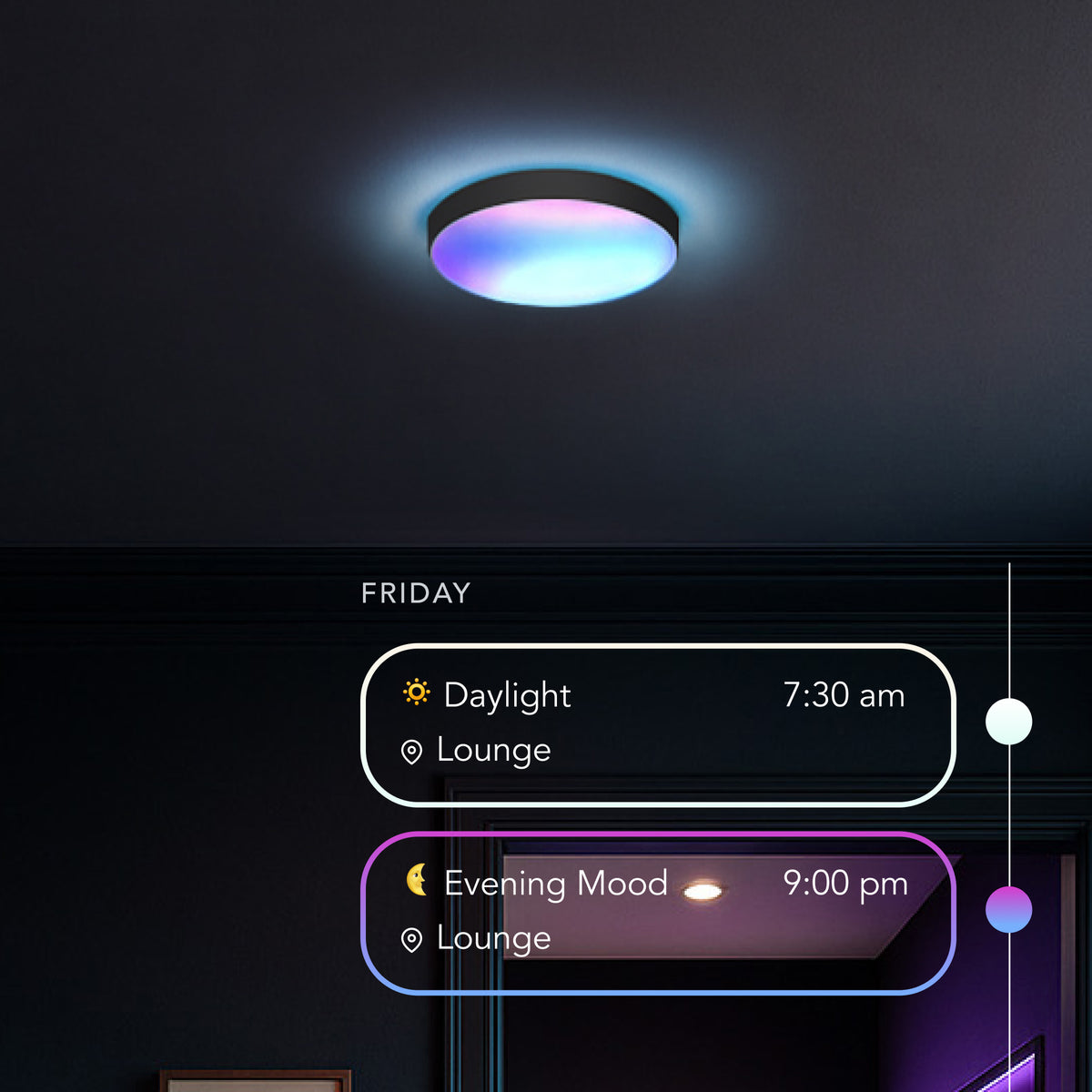 LIFX SuperColor 13" Ceiling Black Trim - 2000 Lumens