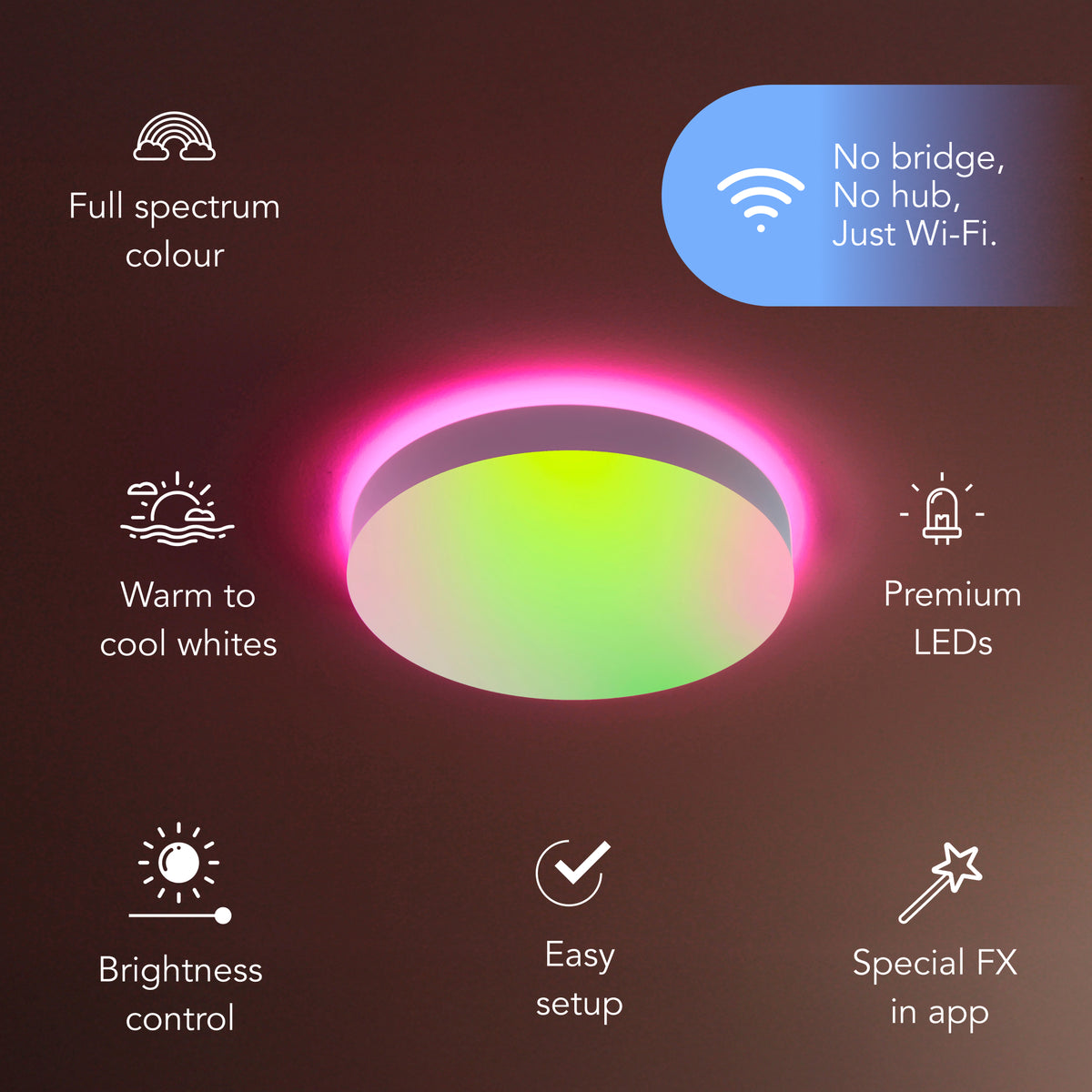 LIFX SuperColor 13" Ceiling White Trim - 2300 Lumens