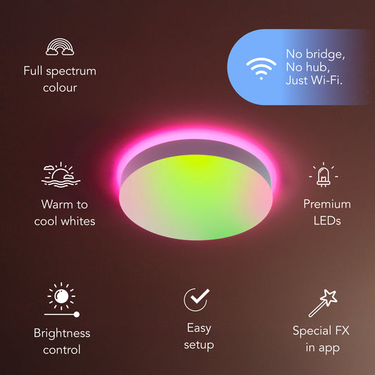 LIFX SuperColor 13" Ceiling White Trim - 2300 Lumens
