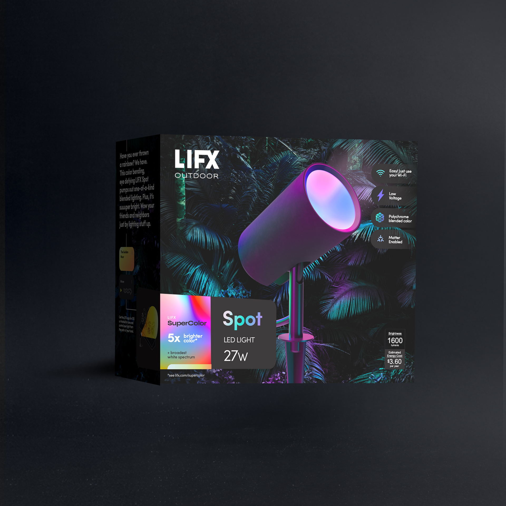 LIFX Outdoor SuperColor Spot Light - 1600 Lumens – LIFX - Smart