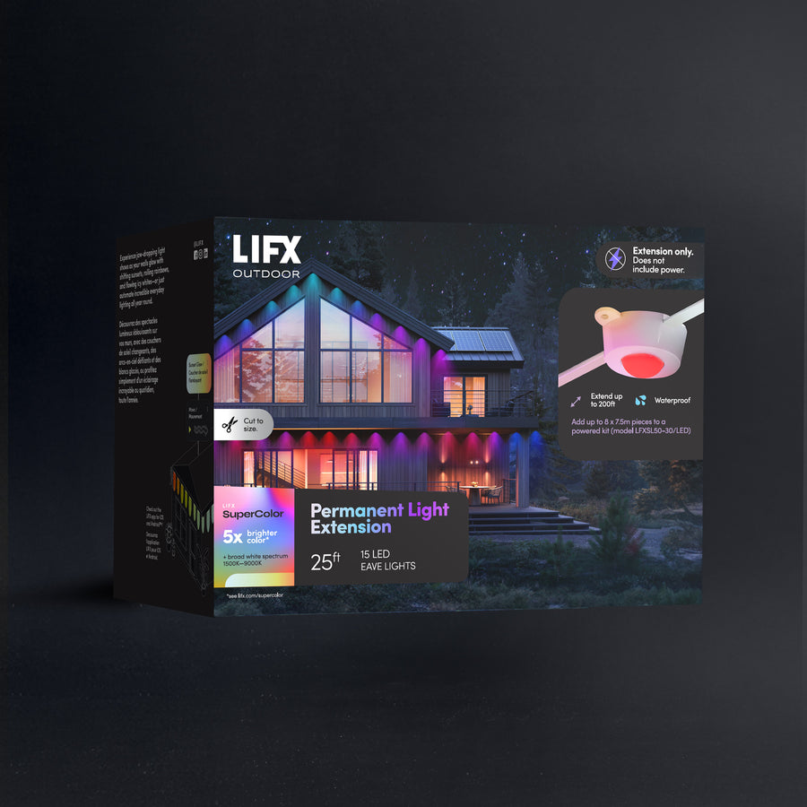 LIFX Outdoor SuperColor Permanent Light 25ft Extension - White