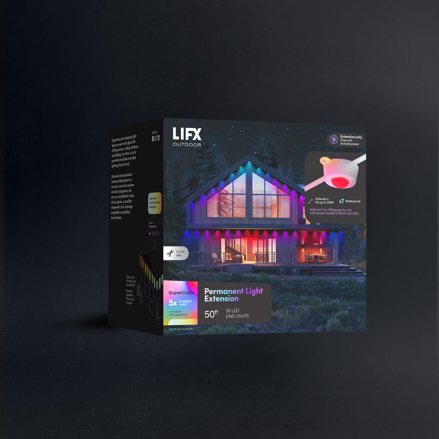 LIFX Outdoor SuperColor Permanent Light 50ft Extension - White