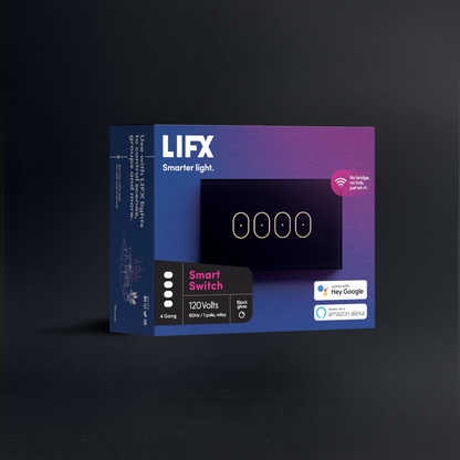 Smart Switch 4 Button Black