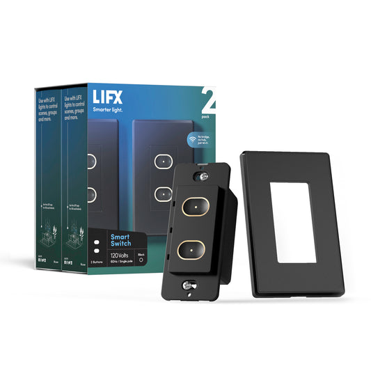 Smart Switch Black 2 Button