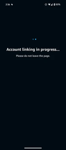 Account linking in progress