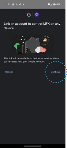 Link an account to control LIFX